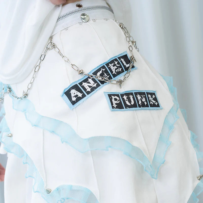 ACDC RAG Angel Punk Asymmetrical Skirt