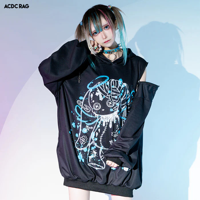 ACDC RAG Blood Mill Bunny Ear Hoodie – JPOP CUTE