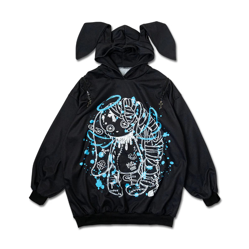 ACDC RAG Blood Mill Bunny Ear Hoodie