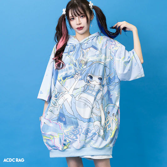 ACDC RAG Cyber Jellyfish Short Sleeve Hoodie