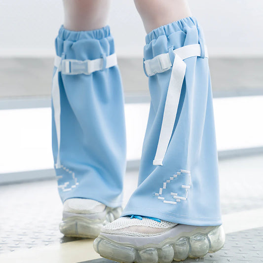 ACDC RAG Light Blue Dot Cat Leg Warmers