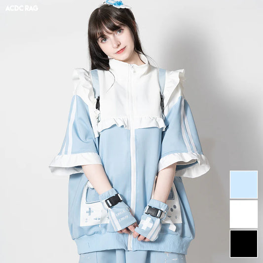 ACDC RAG Light Blue Game Over Short Sleeve Frill Jacket