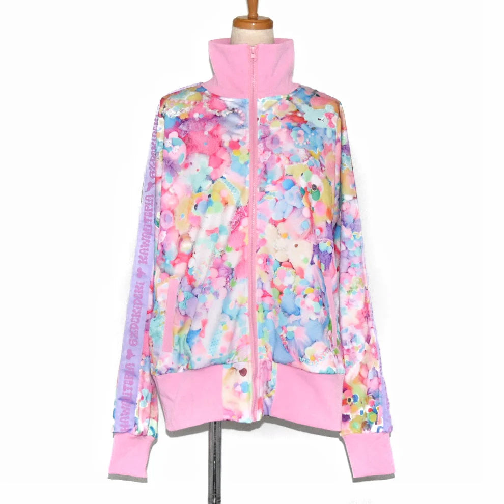 6%DOKIDOKI KAWAIITOPIA Plushie Paradise Baby Pink Track Jacket