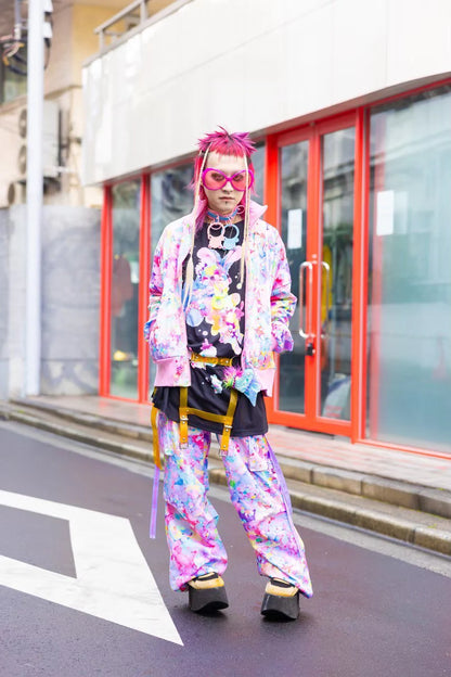 6%DOKIDOKI KAWAIITOPIA Plushie Paradise Baby Pink Track Jacket