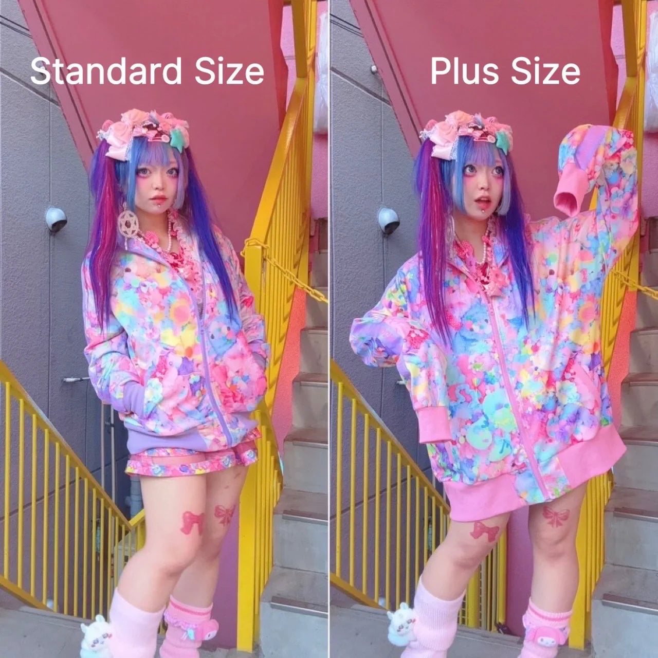 6%DOKIDOKI KAWAIITOPIA Plushie Paradise Baby Pink Track Jacket