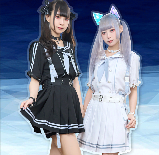 Jill Punk White & Light Blue Sailor Setup